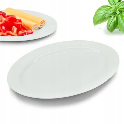 Zdjęcie produktu dla Półmisek Półokrągły Elegancki Porcelana Zastawa Stołowa do Potraw 24cm