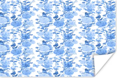 Produktbild von MuchoWow® Poster Blumen - Rosen - Blau 30x20 cm - Plakate - Print