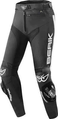 Obrázok produktu pre Berik Track kožené nohavice na motorku, čierna/biela, 54