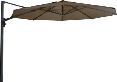 Produktbild von Lesli Living Ampelschirm "Virgo Up" Taupe ø 3,5 m mit UV-Schutz 50+
