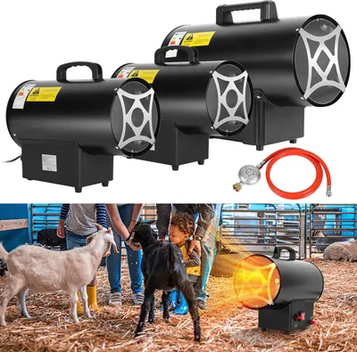 Produktbild von Izrielar Gasheizgebläse inkl. Verbindungschlauch und Druckminderer (Heizleistung bis 15 kW, für handelsübliche Gasflaschen)