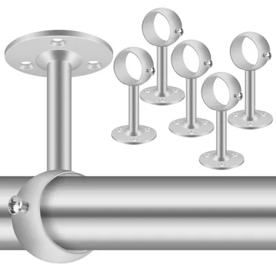 Obrázek produktu pro Robustní držáky na závěsové tyče – 6 kusů, vhodné pro závěsy o šířce 28–32 mm