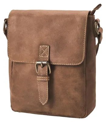 Image de Sac bandoulière en cuir pour hommes, design vintage