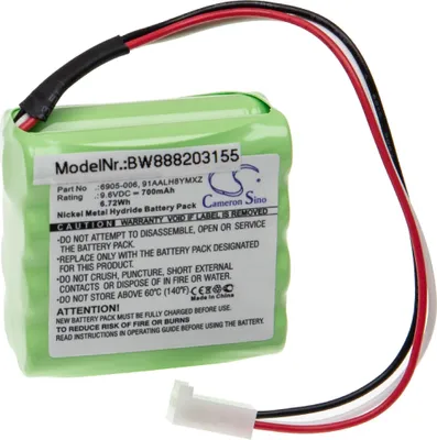 Produktbild von vhbw Akku Ersatz für Morita 6905-006, 91AALH8YMXZ für Medizintechnik (700 mAh, 9,6 V, NiMH)