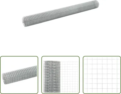 Zdjęcie produktu dla Siatka druciana The Living Store Stal ocynkowana 10x1,5 m Srebrna