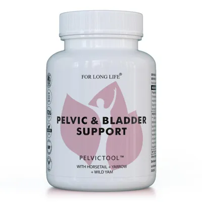 Produktbild von PELVICTOOL Nahrungsergänzungsmittel mit Vitalpilzextrakten, Mädesüß, Hagebutte, Schachtelhalm und Probiotika | 120 vegane Kapseln