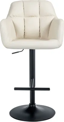 Produktbild von Barhocker Natoma Kunstleder schwarz creme