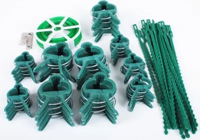 Produktbild von Pflanzenclip Set 61tlg. Pflanzenklammern Pflanzenclips Bindedraht Pflanzenbinder Blisterpackung