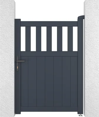 Produktbild von Gartentür aus aluminium 1m SANTIS H.140cm grau