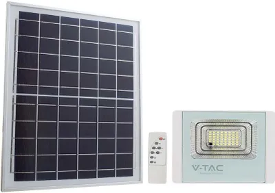 Produktbild von Weiße Solar-Flutlichter - 16W - IP65 - 1050 Lumen - 4000K