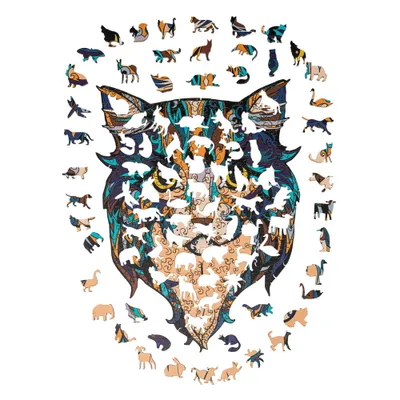 Produktbild von HI Puzzle aus Holz "Raubkatze" 253 Teile Holzpuzzle 66201