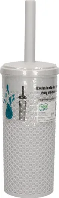 Produktbild von Toilettenburste mit Halter - grau - Kunststoff - 35 cm - Toilettenburste