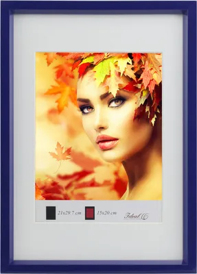 Produktbild von Metal Style Kunststoff Bilderrahmen Wanddeko Collage Poster Fotorahmen Bildträger Lifestyle - Farbe: Blau | Format: 40x60