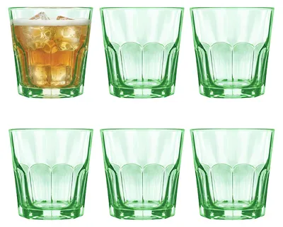 Produktbild von Alessandro Trinkglaser Casablanca - Wasserglaser - grun transparent - Glas - 6x Stuck - 260 ml