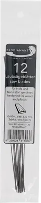 Produktbild von PRODIAMANT Laubsägeblatt Größe 5 mittel, für Holz und Kunststoff 12 Stück 130mm Germany