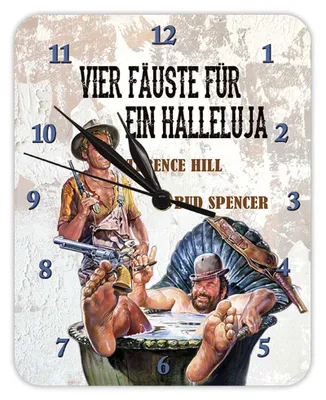 Produktbild von Bud Spencer & Terence Hill Wanduhr Vier Fäuste für ein Halleluja
