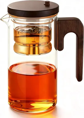 Image de Théière en verre avec infuseur, 800 ml, transparente, pour thé en vrac