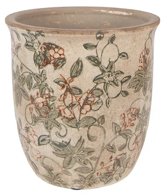 Immagine prodotto di Vaso da fiori Clayre & Eef Ø 15x15 cm in Vetroceramica beige
