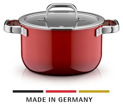 Productafbeelding van WMF Fusiontec Mineral Pro, pan met deksel, 20 cm, kleur: Passion Red, artikelnummer: 122539