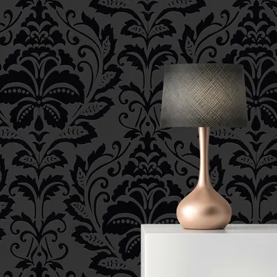 Produktbild von TADESSI Tapete Vintage Nicolo M1-No.22 Vliestapete Schwarz BarockTapete mit Ornamenten Klassik Wohnzimmer Schlafzimmer