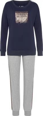 Produktbild von Vivance Dreams Pyjama 2 -teilig dunkelblau/ graumeliert Größe 44/46