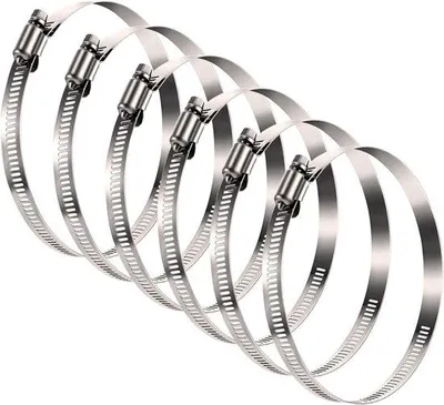 Produktbild von Edelstahl Klemmen Ø 91-114 mm für flexible Entlüftung 6 Stück