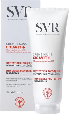 Produktbild von SVR CICAVIT+, Creme, Unisex, trockene Haut, Sehr trockene Haut, Feuchtigkeitsspendend, Nährend, Reparatur, Weichmachend, 75 g, Tube