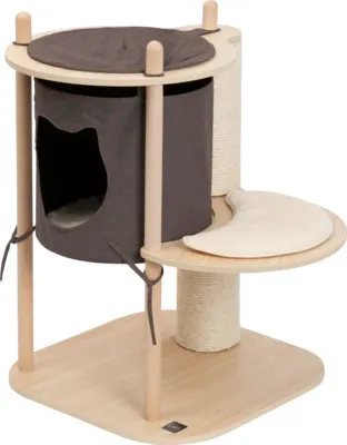Image de Arbre à chat Vesper Vesper Treehouse, SmallArbre de jeu avec 3 niveaux et colonne à griffer extra épaisse env. 59 x 86 x 57 cm