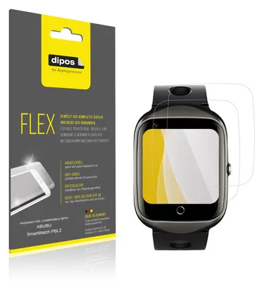 Image de 2x Film de protection d'écran pour ABUBU SmartWatch PBL2, recouvre 100% de l'écran, dipos Flex