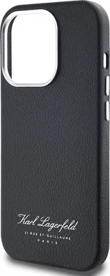Produktbild von Karl Lagerfeld, Strukturierte Hülle iPhone 14 Pro Max Hotel RSG Design, Schwarz
