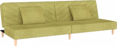 Produktbild von Schlafsofa 2-Sitzer mit 2 Kissen Grün Stoff