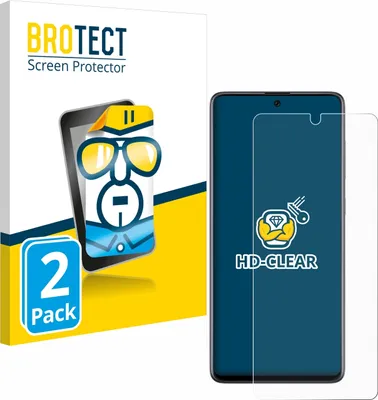 Produktbild von 2x Für Samsung Galaxy A71 Schutzfolie BROTECT Displayschutz Display Schutz Folie Klar Transparent