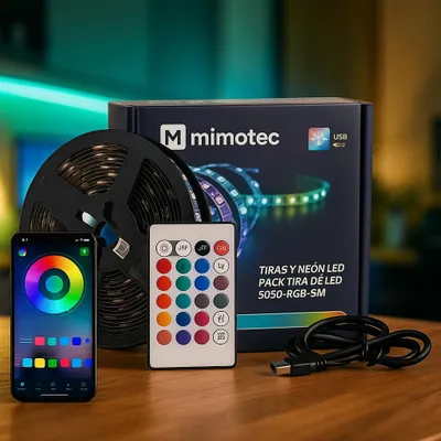 LED-Streifen 5 m USB 5 V RGB dimmbar 24 W App & Fernbedienung