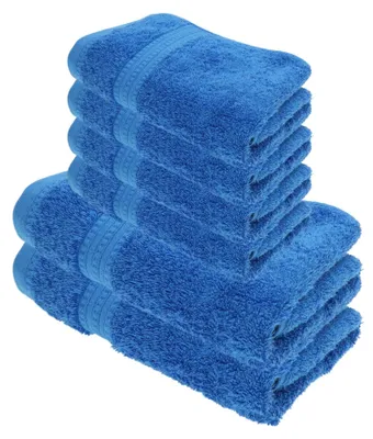 Produktbild von Julie Julsen BIO Duschtuch-Set 6 tlg. 2 Dusch- 4 Handtücher Royalblau