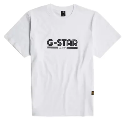 Produktbild von G-Star - "Line Script" T-Shirt für Herren GT22266 (L) (Weiß)