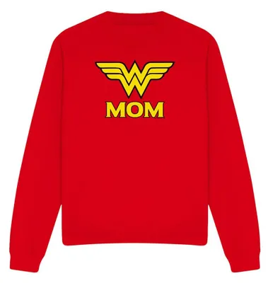 Image de Sweat-shirt Wonder Woman - "Maman" - Unie, pour hommes et femmes, modèle TV40964 (XXL) (Rouge)
