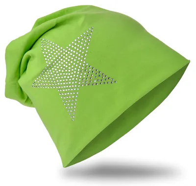 Produktbild von Kinder Beanie StrassStern Gruen XL