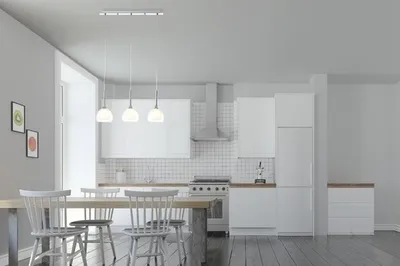 Produktbild von Pendelleuchte 3-flammig HxB 120x66 cm chrom/klar/weiß