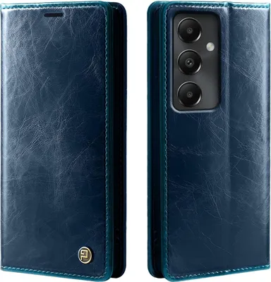 Produktbild von Handyhülle für Samsung Galaxy S24 FE Kunstleder Flip Vintage Cover Hülle RFID Schutz Case Kartenfach Farbe: Blau