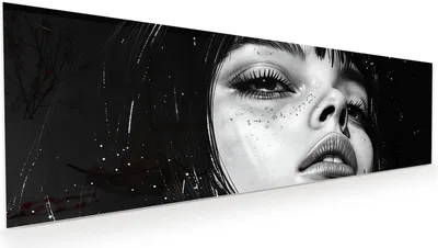 Produktbild von Glasbild 120x40cm in XXL für Wohnzimmer, Schlafzimmer Motiv Mystischer Blick