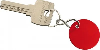 Produktbild von Kennzeichnungsmarken, ohne Nummerierung, rot, Aluminium, Ø 30mm, 100/VE