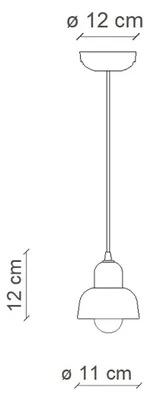 Immagine prodotto di DECO' BERIMBAU C2610, Lampada a Soffitto Sospensione in Vetroceramica, Ferroluce