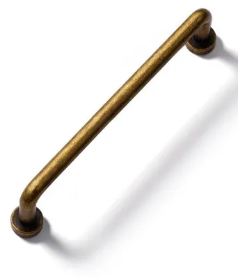 Produktbild von Unyqoos® Set mit 2 Vintage-Möbelgriffen aus Zinklegierung, Antik‑Messing, 128 mm Lochabstand, 142 mm Länge, 32 mm Höhe – für Küchen & Möbel