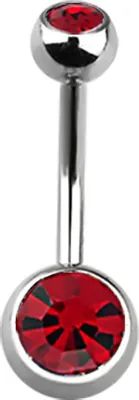 Produktbild von Bauchnabelpiercing 316L Edelstahl Zirkonia Kristalle Strass Banane Belly Banana 8 mm