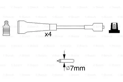 Produktbild von BOSCH Zündleitungssatz Zündkabelsatz 0 986 356 967