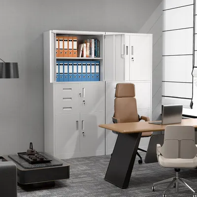Image de Armoire de classement - Armoire métallique - Armoire à dossiers - Armoire de rangement - Armoire en acier - 180x80x40 cm - Revêtement époxy - 3 tiroirs