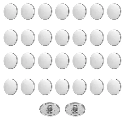 Produktbild von Runde Metallknöpfe, 20 mm Durchmesser, 30 Stück, zum Nähen und Dekorieren