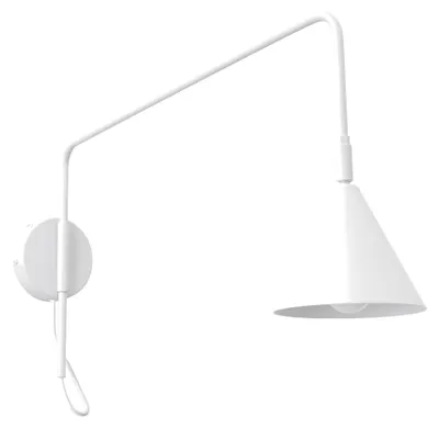 Produktbild von Wandleuchte NOX 1 weiß mit einem Schalter 1xE14 10W Stahl 30x61x14cm Sollux Lighting