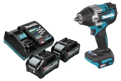 Obrázek produktu pro Makita TW 007 GM201 Akumulátorový rázový utahovák 40 V max. 760 Nm 1/2'' bezkartáčový + 2x akumulátor 4,0 Ah + nabíječka