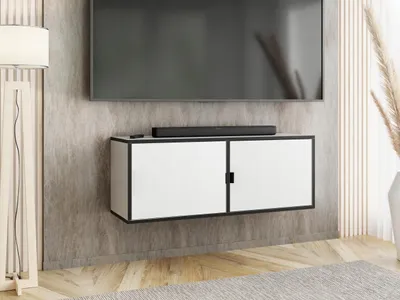 Produktbild von KierMoebel Tv Schrank LUNO 2, Modern Lowboard Weiß 104,9x42x38,8 cm